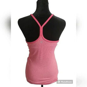 Lululemon Power Y Tank Top Coral Pink Stripe Striped